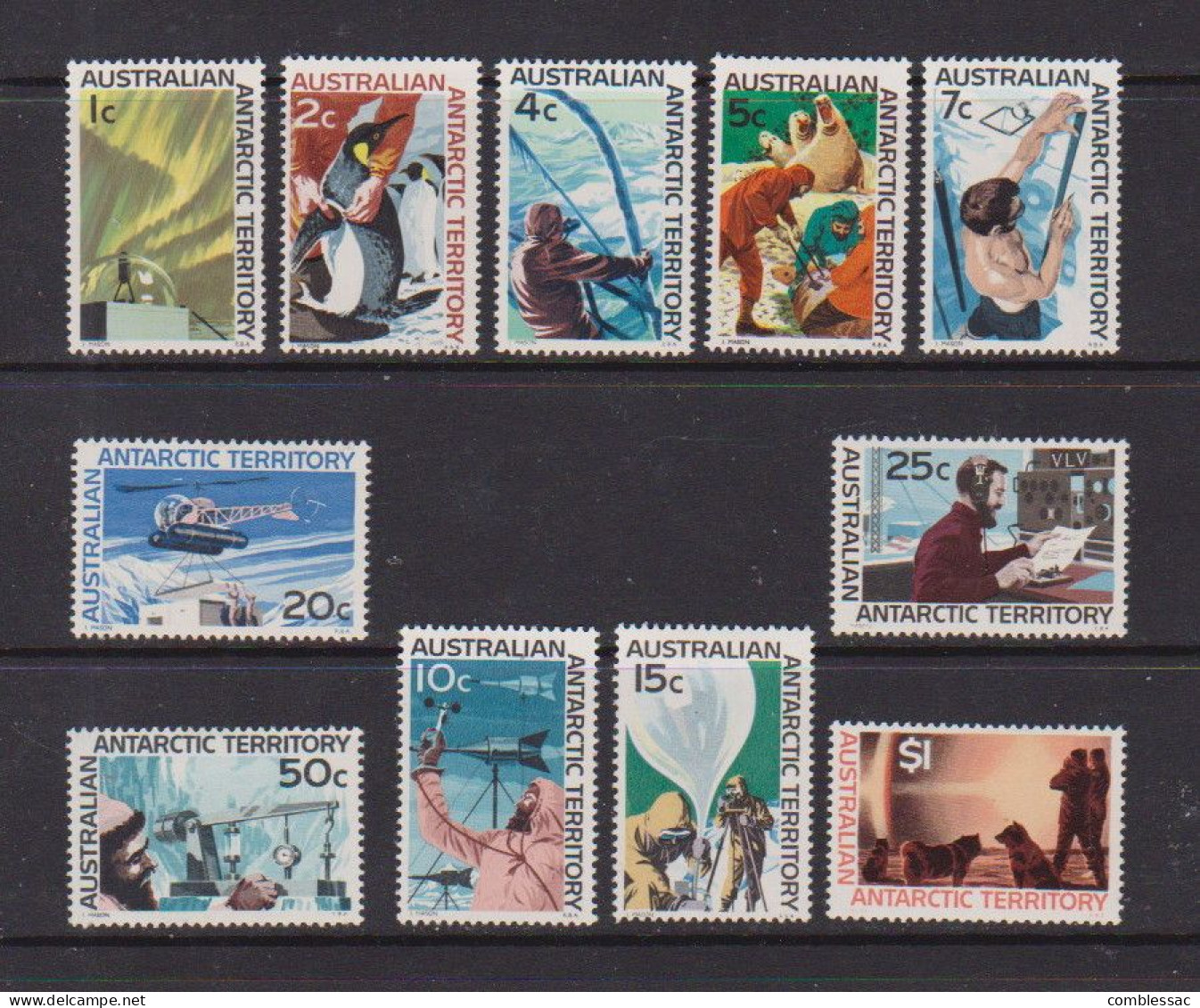 AUSTRALIAN  ANTARCTIC  TERRITORY    1966    Antartic  Scenery    Set  Of  11    MH - Neufs