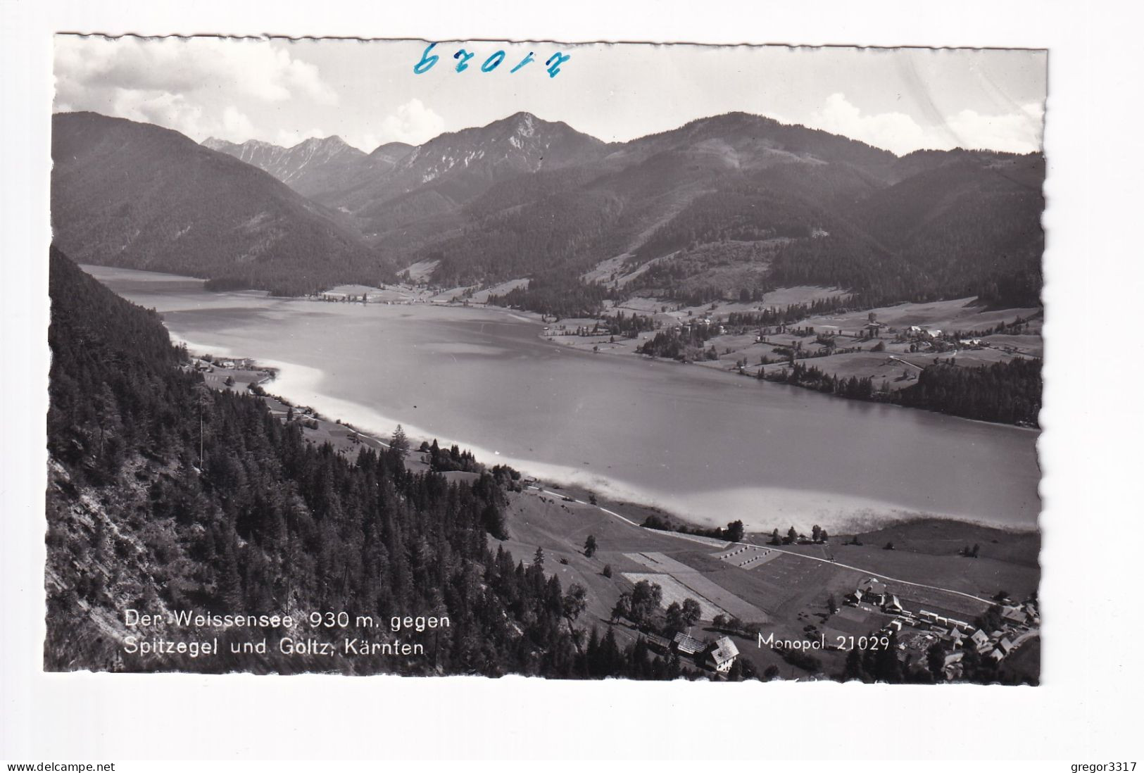 E6062) Der WEISSENSEE Gegen Spitzegel Und Oltz - Kärnten - S/W FOTO AK - Weissensee