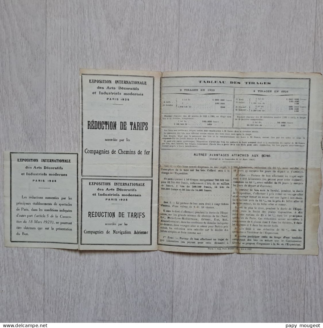 Exposition Internationale Des Arts Décoratifs Et Industriels Modernes - Paris 1925 - Bon à Lot De 50 Francs Au Porteur - D - F