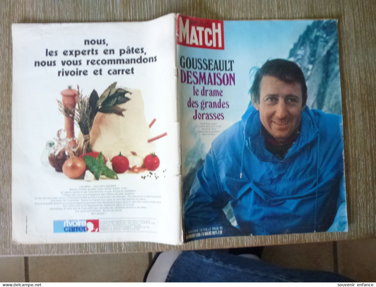 Paris Match Mars 1971 Drame Des Grandes Jorasses Chamonix Mont Blanc Gousseault Desmaison René Vietnâm Guerre - Sport