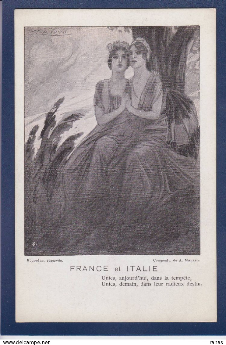 CPA Mauzan Femme Woman Non Circulée Illustrateur Italien Voir Dos - Mauzan, L.A.