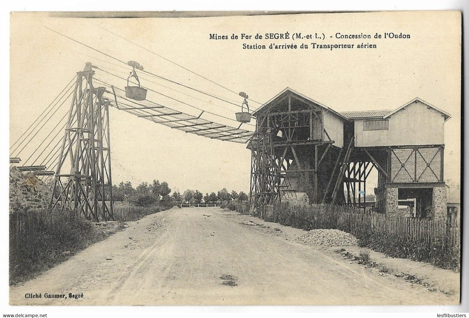 CPA 49 Mines De Fer De SEGRE - Concession De L' Oudon - Station D' Arrivée Du Transporteur Aérien - Segre