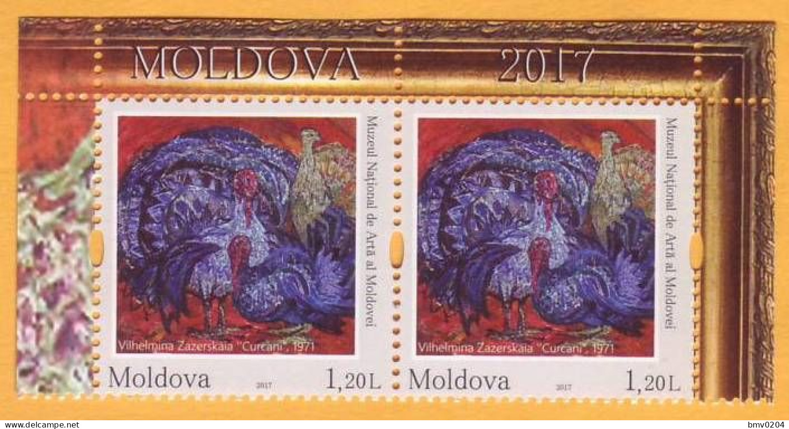 2017 Moldova Moldavie. Art. Paintings. Turkeys 2v Mint - Boerderij