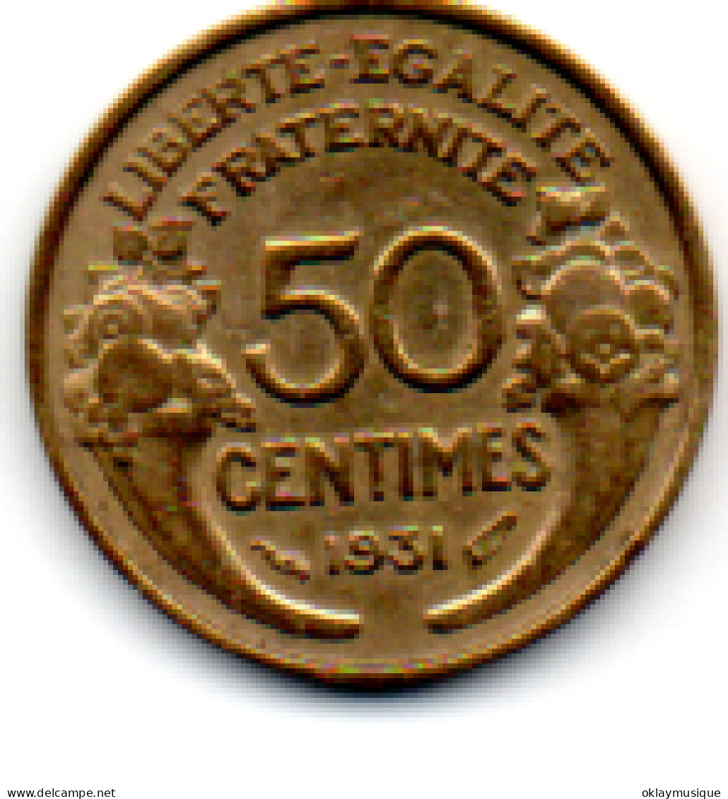 France 50 Centimes 1931 - 50 Centimes