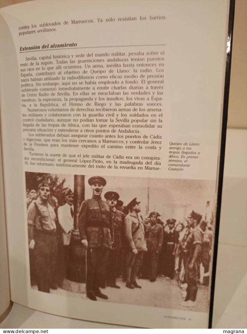 La Guerra Civil Española. 4- El 18 de Julio. La sublevación paso a paso. Ediciones Folio. 1996. 112 páginas.