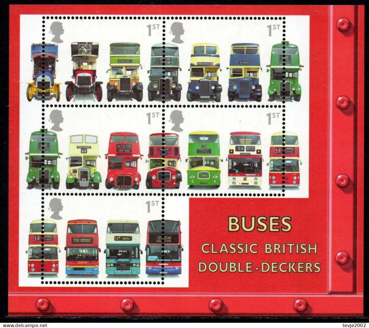 Großbritannien 2001 - Mi.Nr. Block 11 - Postfrisch MNH - Busse Buses - Busses