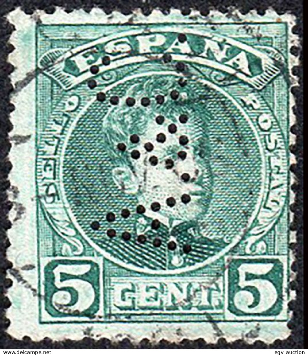 Málaga - Edi O 242 - Perforado "A&C" (Carlos Ayasse. Exportadores Vinos) - Used Stamps