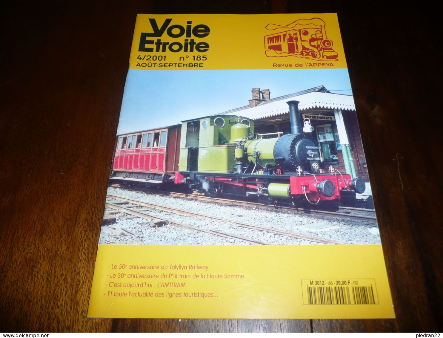 CHEMIN DE FER TRAIN REVUE VOIE ETROITE N° 185 AOUT SEPTEMBRE 2001 - Trains