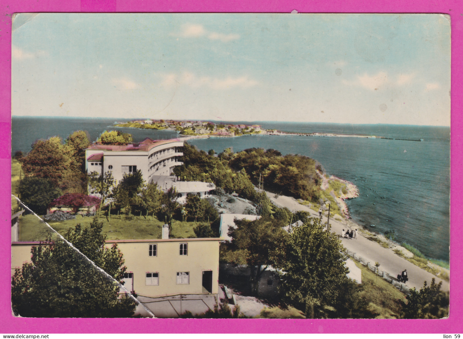 310115 / Bulgaria - Nessebar - General View Of Nessebar PC 1963 USED - 1 St. Par Avion Car Iskar Gorge Pass , Bulgarie - Storia Postale