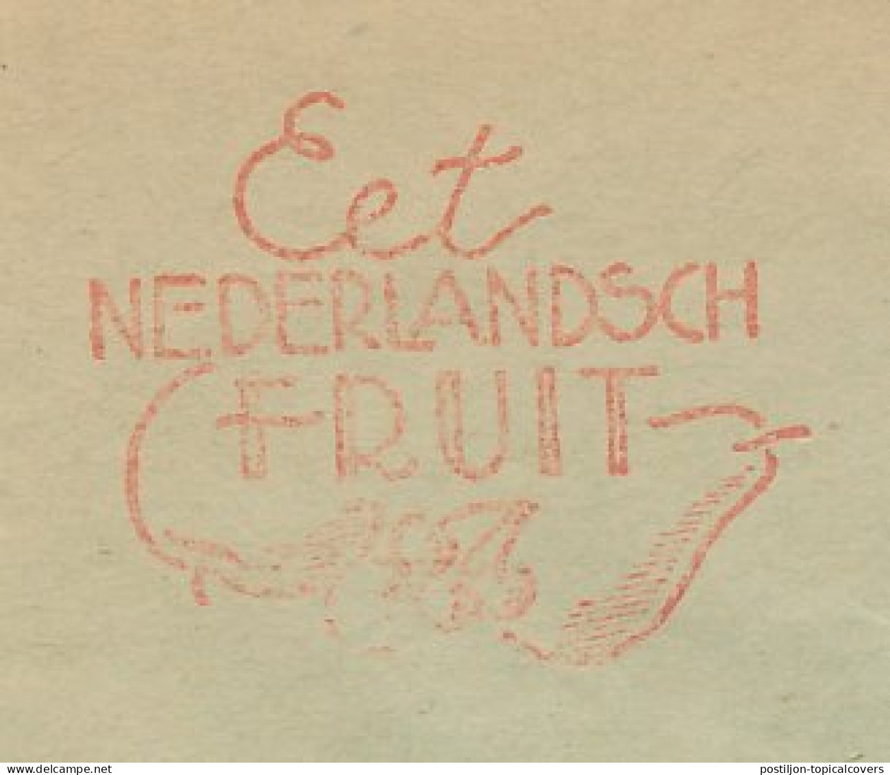 Meter Cover Netherlands 1935 Apple - Pear - Cherries - Eat Dutch Fruit - Arnhem - Fruits