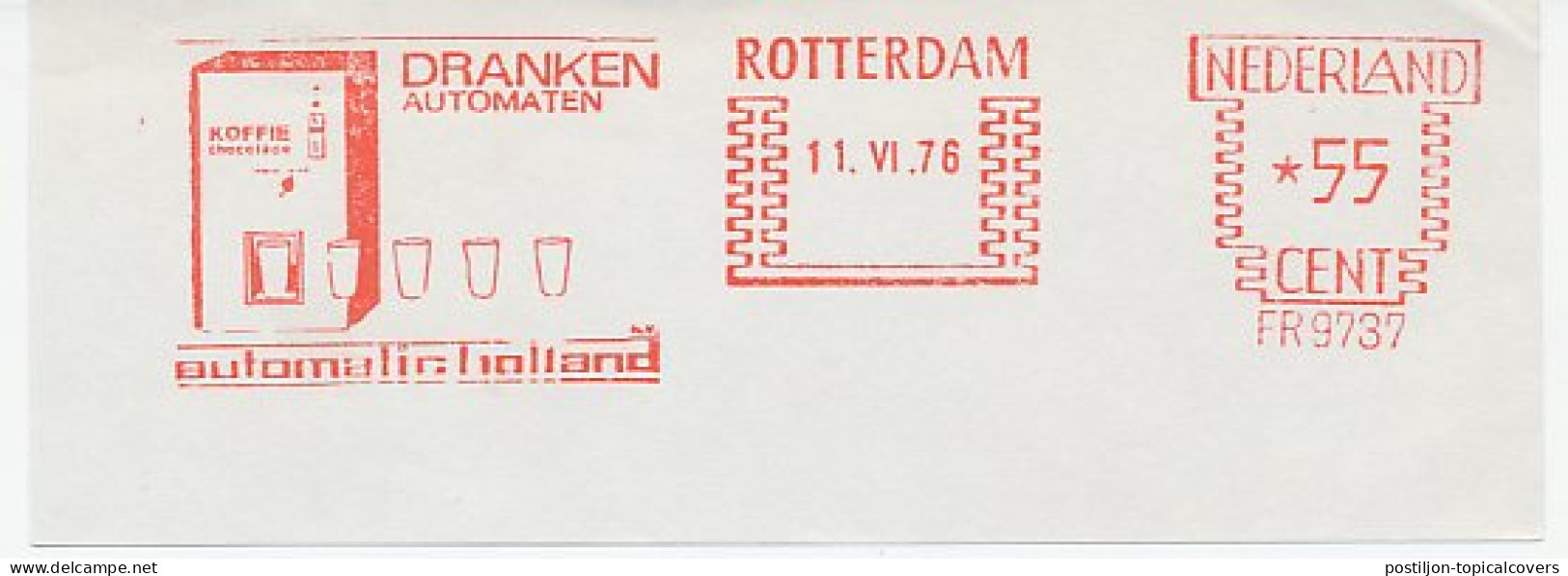 Meter Cut Netherlands 1976 Coffee - Chocolate - Drinks Vending Machines - Other & Unclassified