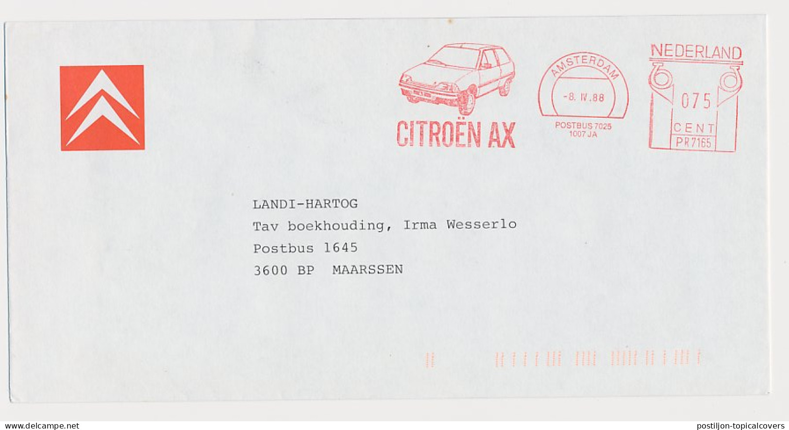 Meter Cover Netherlands 1988 Car - Citroen AX - Cars