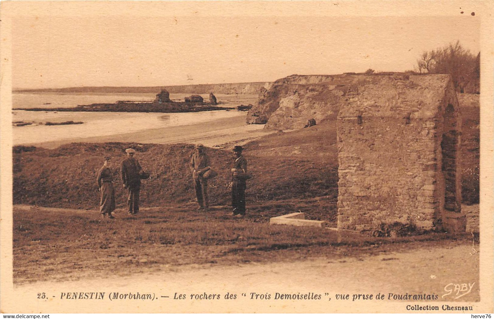 PENESTIN - Les Rochers Des "Trois Demoiselles", Vue Prise De Poudrantais - Pénestin