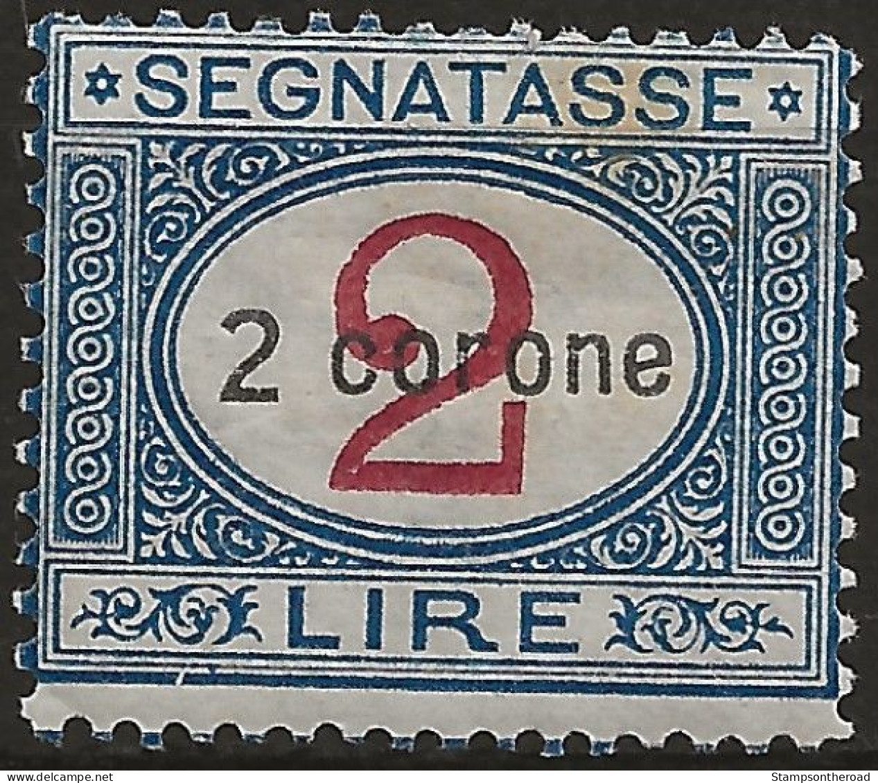 TRDASx3L - 1922 Terre Redente/Dalmazia, Sassone Nr. 3, Segnatasse Nuovo Con Traccia Di Linguella */ - Dalmatia