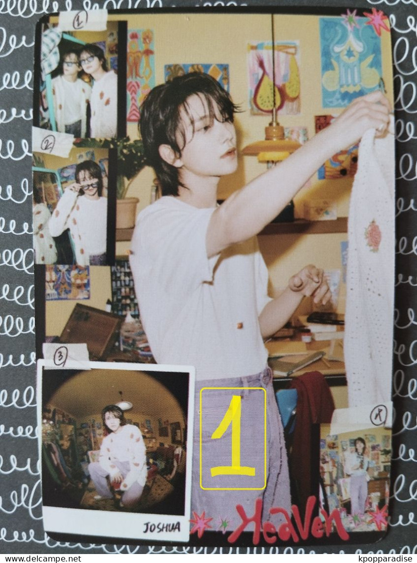Photocard K POP Au Choix  SEVENTEEN Heaven 11th Mini Album Joshua - Objets Dérivés