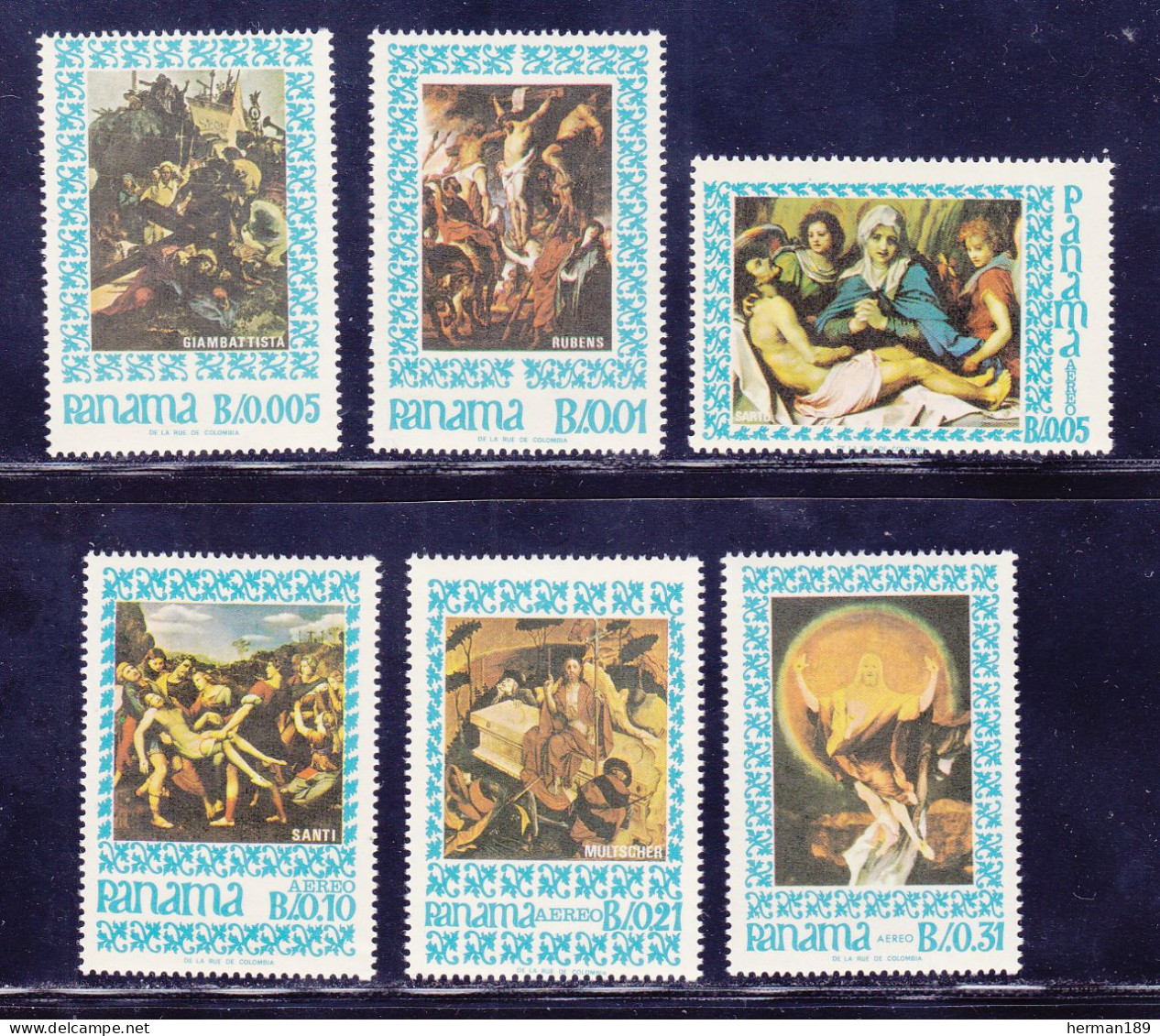 PANAMA N°  440 & 441, A409 à 412 ** MNH Neufs Sans Charnière ,TB (D7443) Tableaux Religieux - 1967 - Panamá