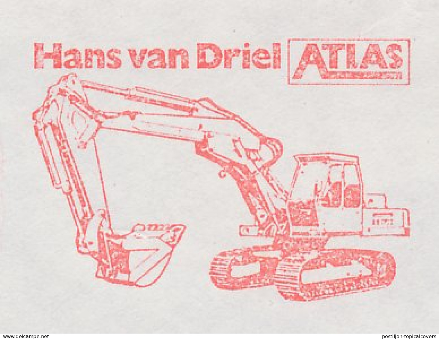 Meter Cover Netherlands 1980 Excavator - Kapel-Avezaath - Otros & Sin Clasificación