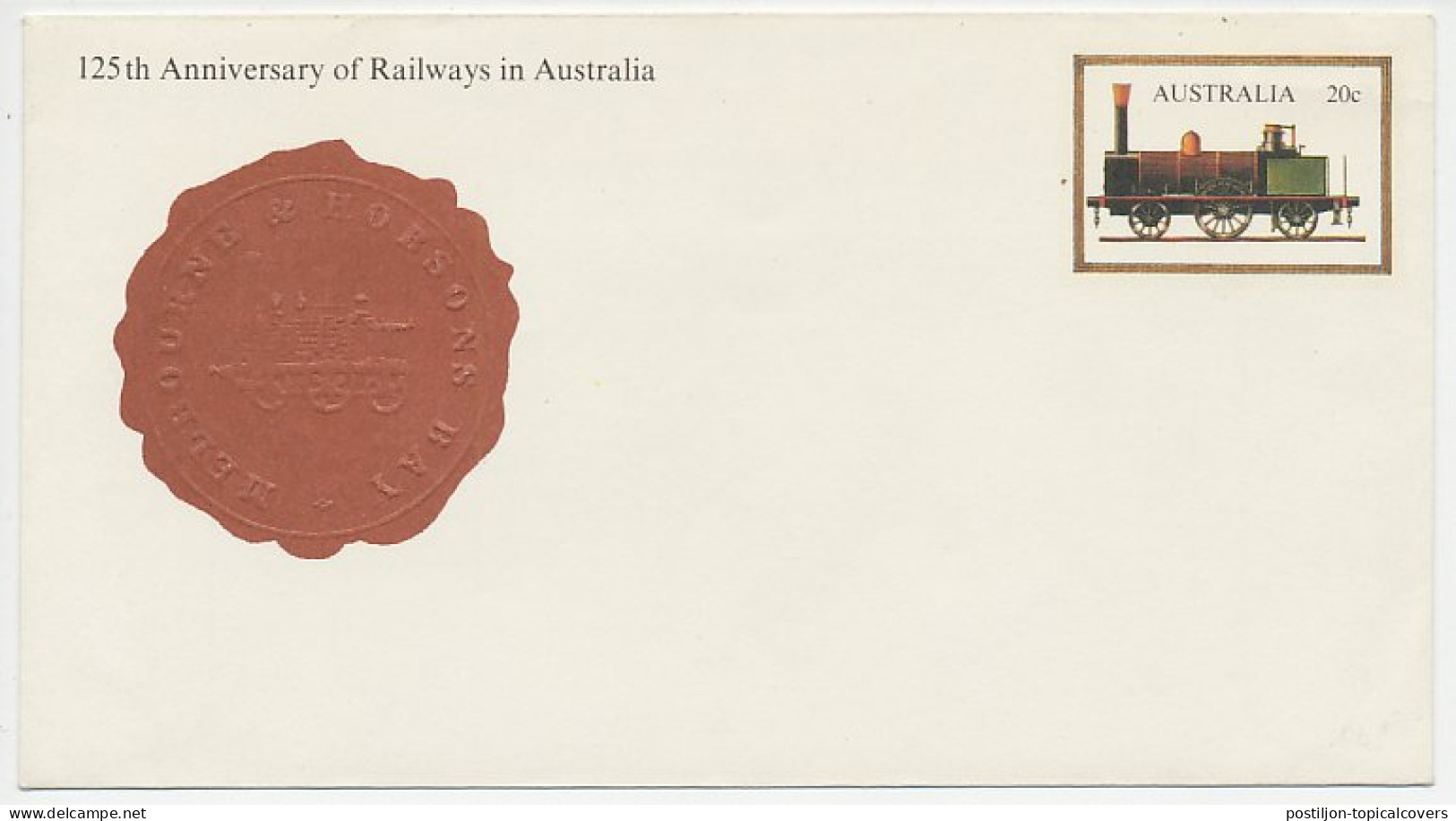 Postal Stationery Australia 1979 Train - Railway - Trenes