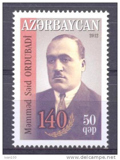 2012. Azerbaijan, M. Ordubadi, Writer, 1v, Mint/** - Azerbaïdjan