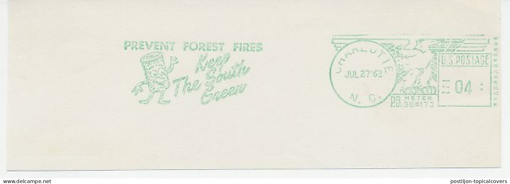 Meter Cut USA 1962 Prevent Forest Fires - Keep The South Green - Trees