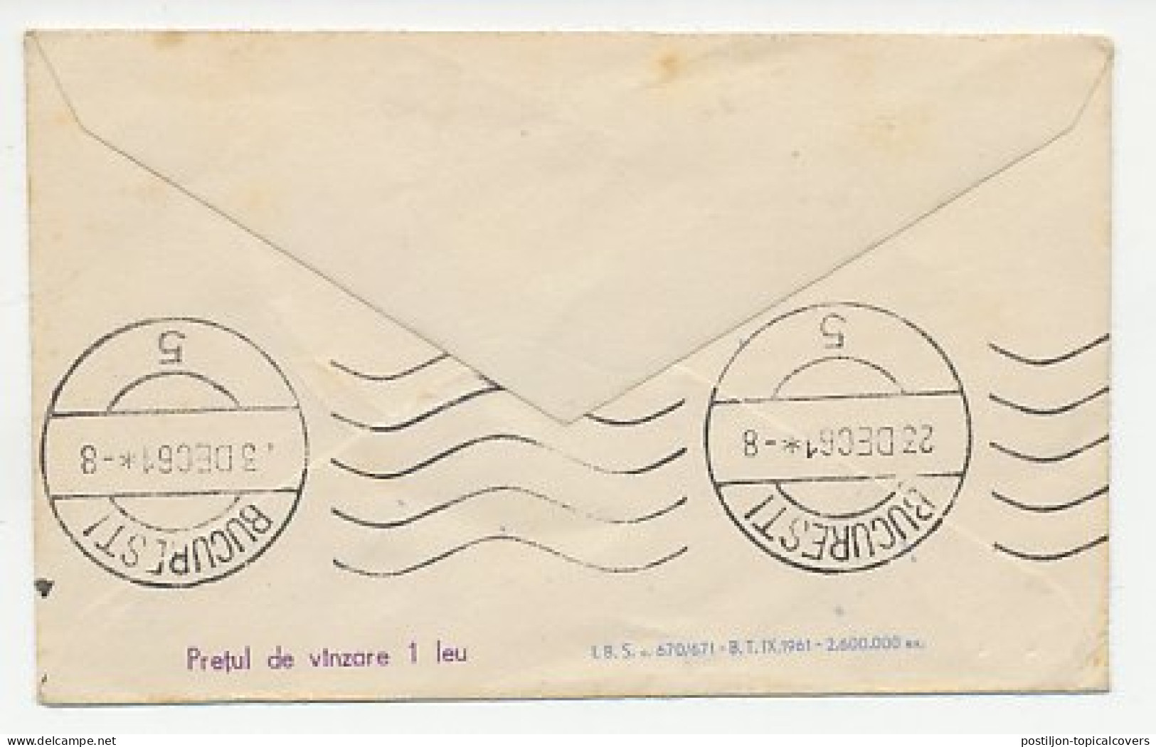 Postal Stationery Romania 1961 Rabbit - Drum - Cómics