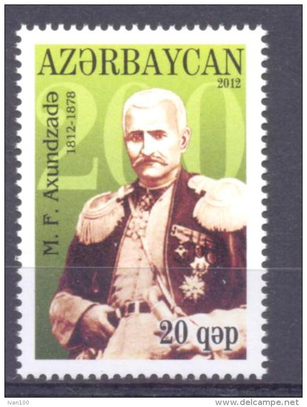 2012. Azerbaijan, M. Akhundov, Public Benefactor, 1v, Mint/** - Azerbeidzjan