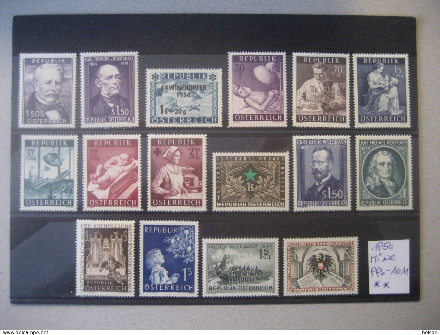 Österreich- Ganze Jahrgänge 1954, MiNr. 996-1011 ** Ungebraucht - Años Completos