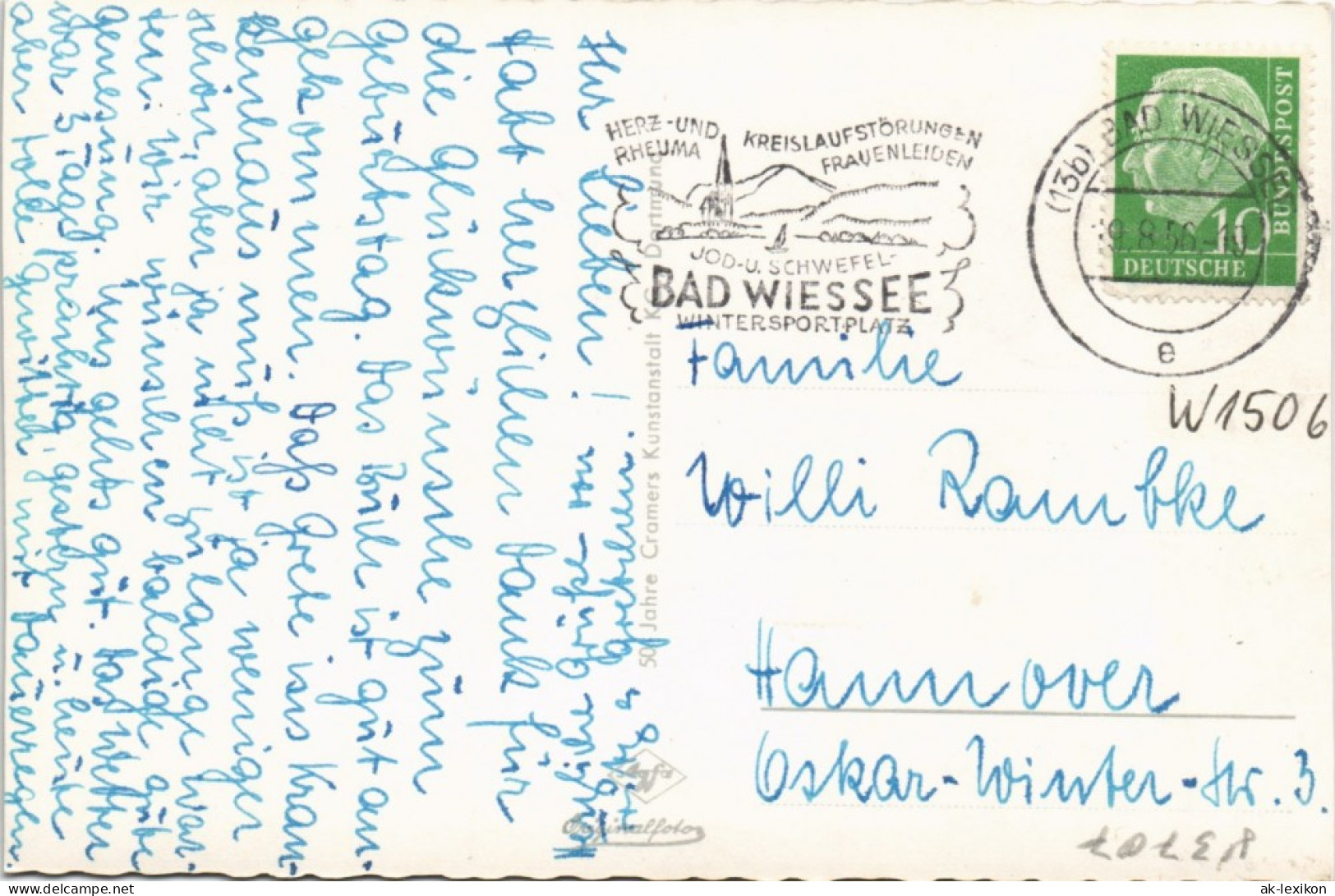 Ansichtskarte Bad Wiessee Panorama-Ansicht See Blick Zum Kampfen 1956 - Bad Wiessee