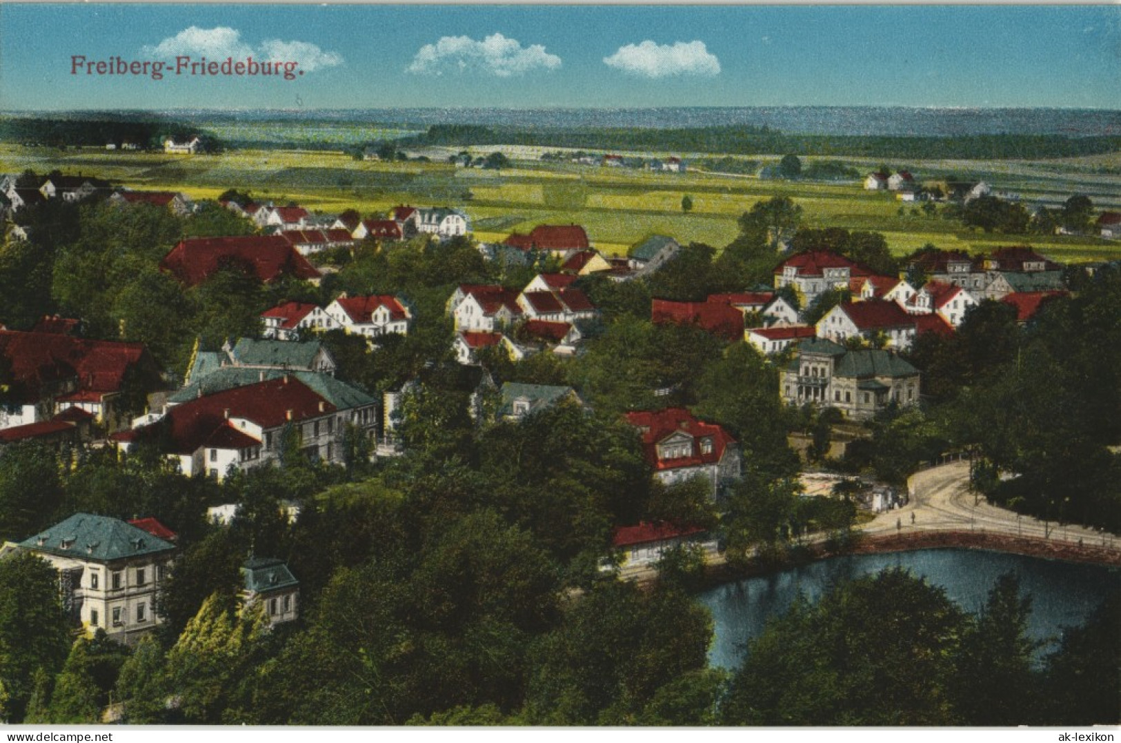 Ansichtskarte Friedeburg-Radeberg Totale 1912 - Radeberg