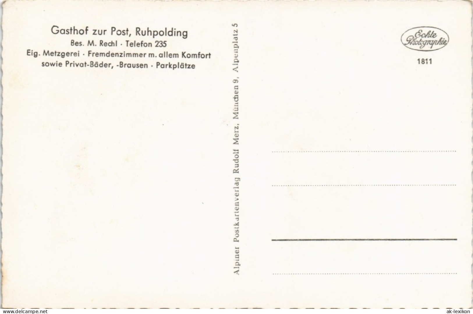 Ruhpolding Strassen Partie, Personen Am Gasthaus Zur Post Dorf-Partie 1960 - Ruhpolding