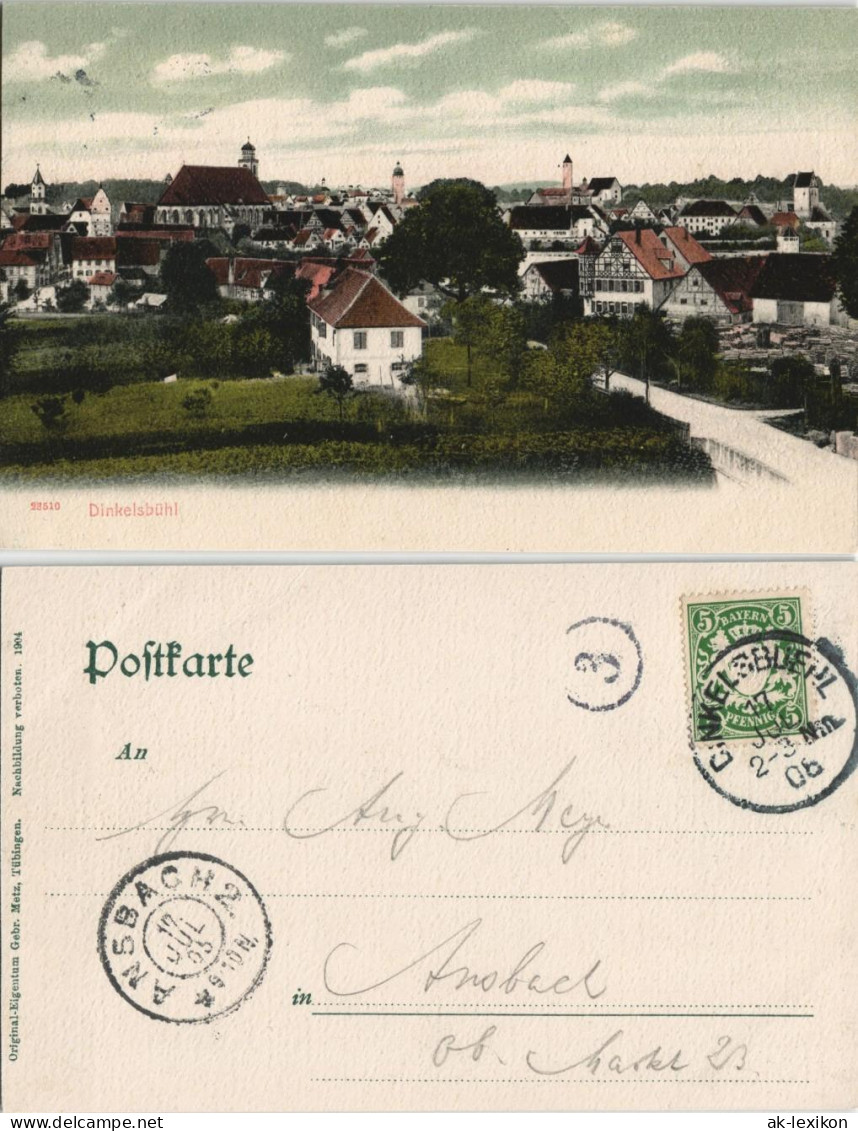 Ansichtskarte Dinkelsbühl Straßenpartie 1906 - Dinkelsbühl