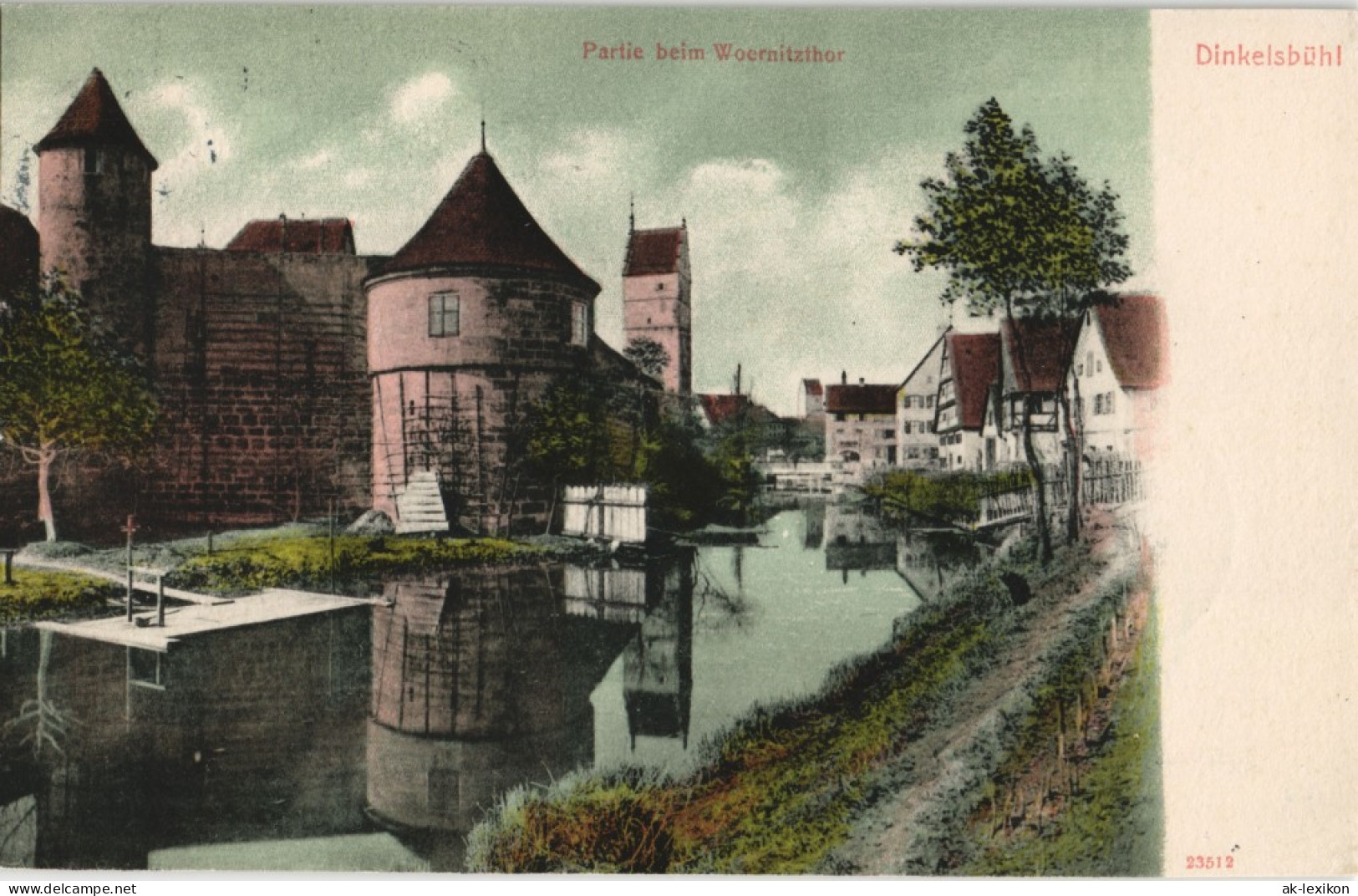 Ansichtskarte Dinkelsbühl Partie Beim Woernitzthor 1905 - Dinkelsbuehl