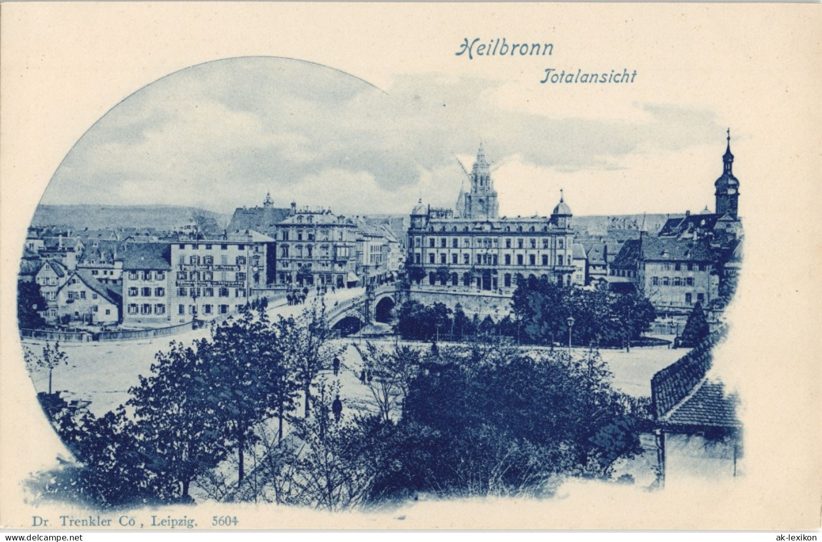 Ansichtskarte Heilbronn Panorama-Ansicht Strassen Blick Im Zentrum 1900 - Heilbronn