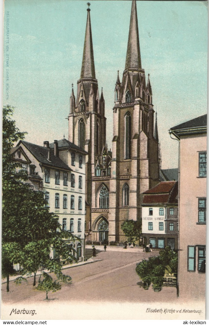 Ansichtskarte Marburg An Der Lahn Elisabethkirche - Ketzerbach 1905 - Marburg