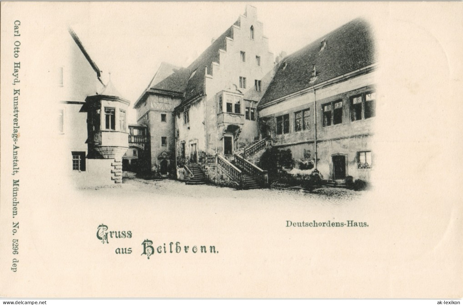 Ansichtskarte Heilbronn Deutschordens-Haus Strassen Partie 1900 - Heilbronn