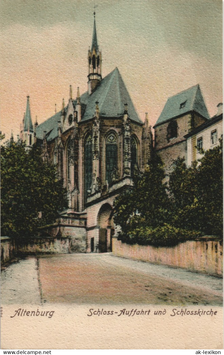 Ansichtskarte Altenburg Schloß Auffahrt 1904 - Altenburg