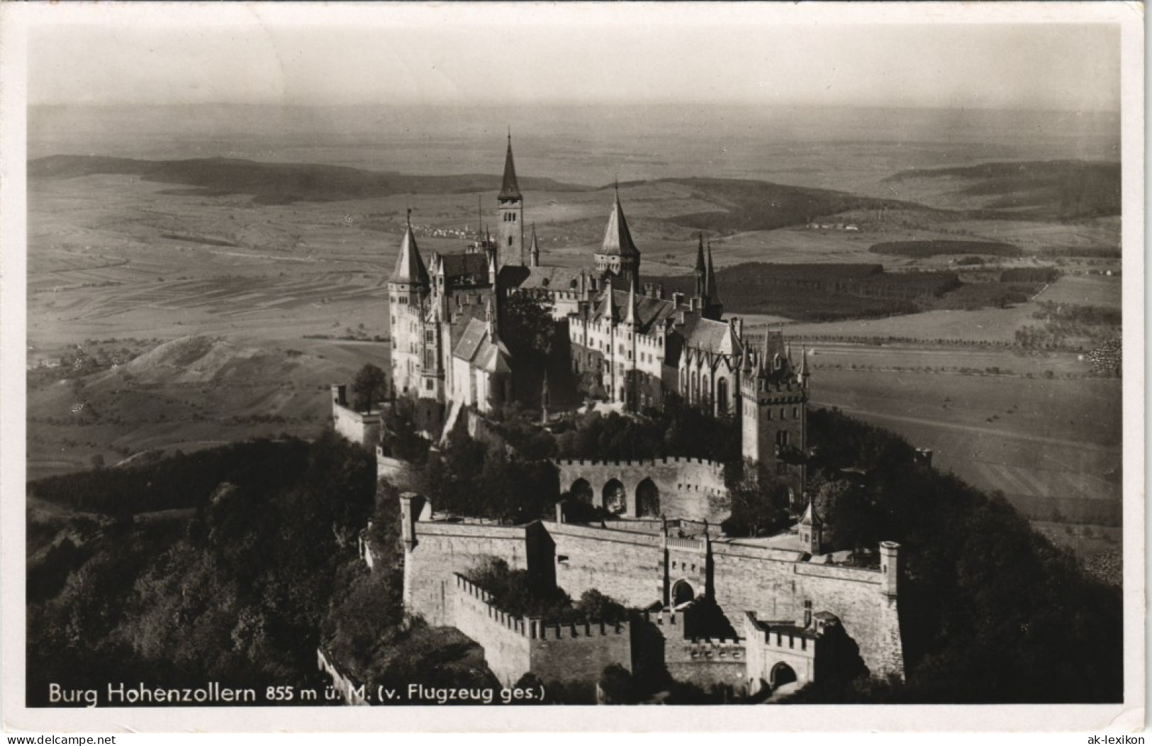 Ansichtskarte Hechingen Luftbild Burg Hohenzollern 1940 - Hechingen