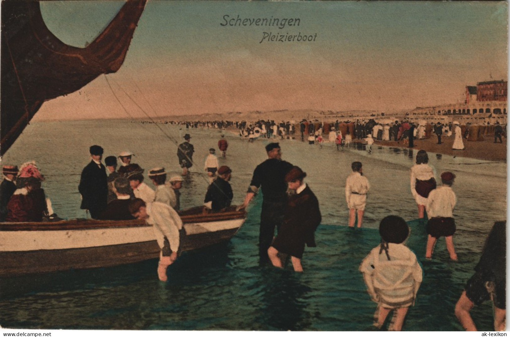 Postkaart Scheveningen-Den Haag Den Haag Pleizierboot - Boot Belebt 1908 - Scheveningen