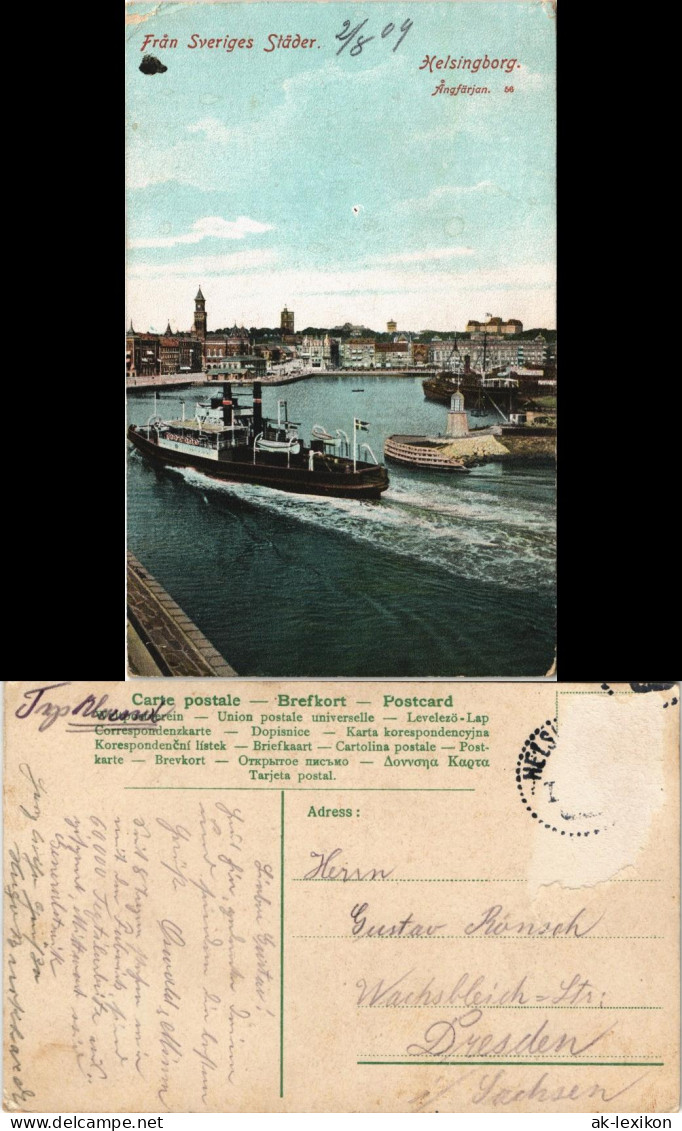 Postcard Helsingborg Hälsingborg Från Sveriges Städer. Fähre 1909 - Schweden