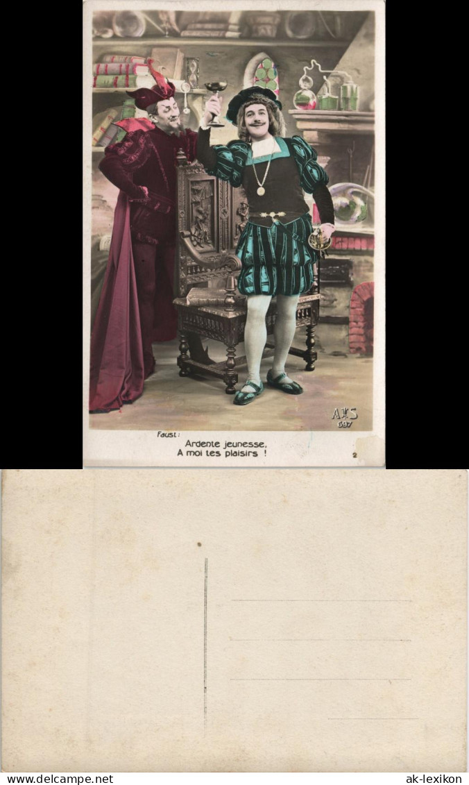 Ardente Jeunesse, A Moi Tes Plaisirs ! Goethes Faust Colorierte Foto AK 1913 - Unclassified
