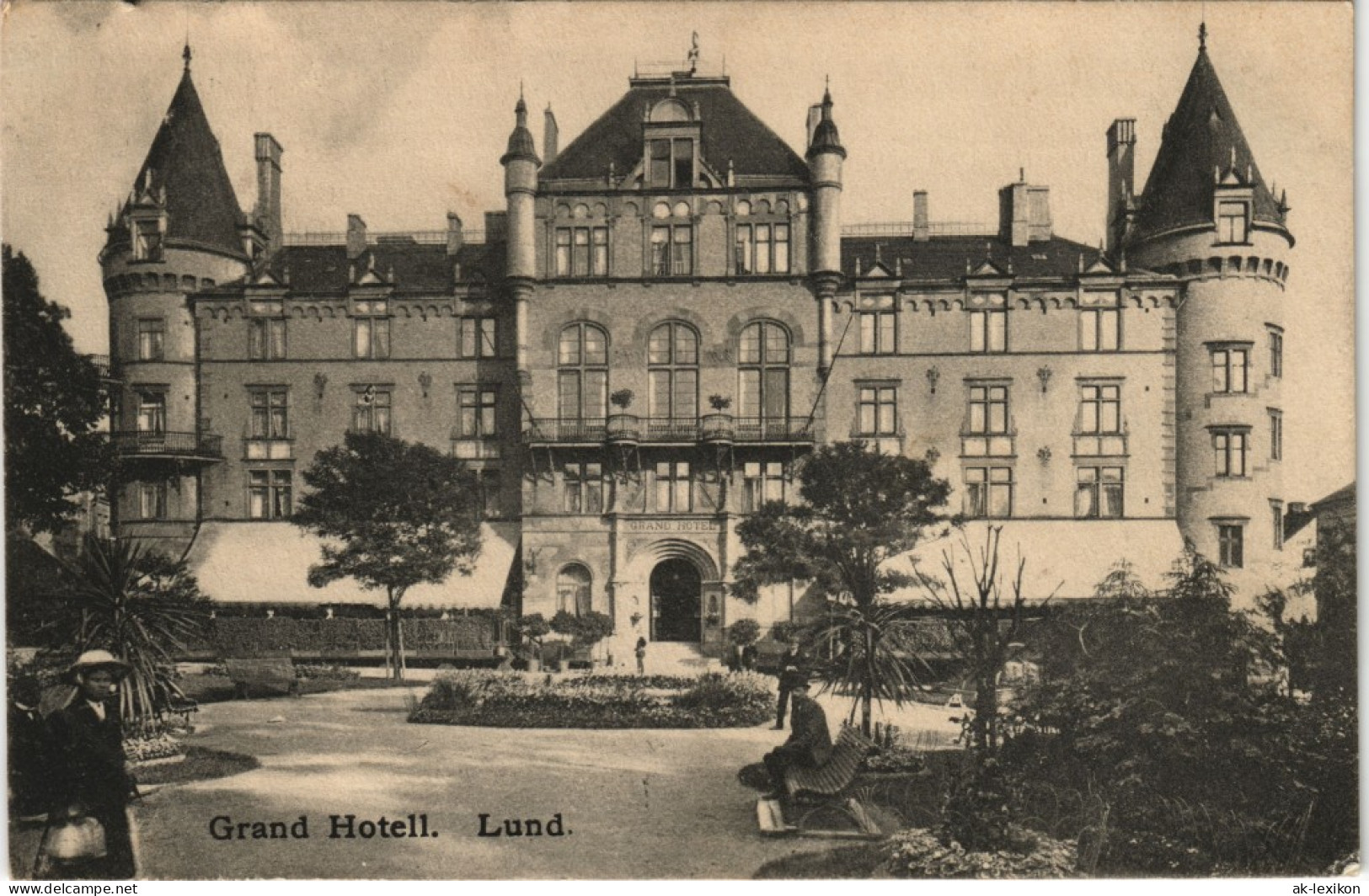 Postcard Lund Grand Hotell 1922 - Schweden