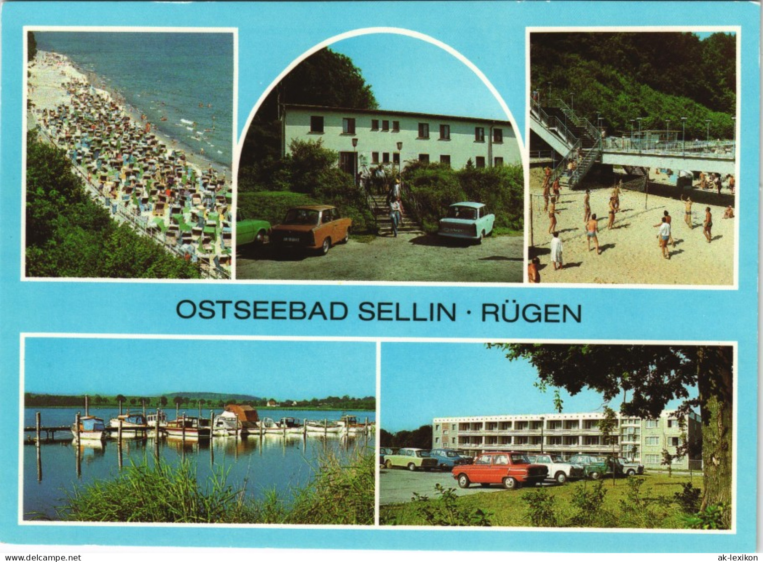 Sellin Strand, FDGB-Erholungsheim "Waldfrieden" Freitreppe Zum Strand  1982 # - Sellin