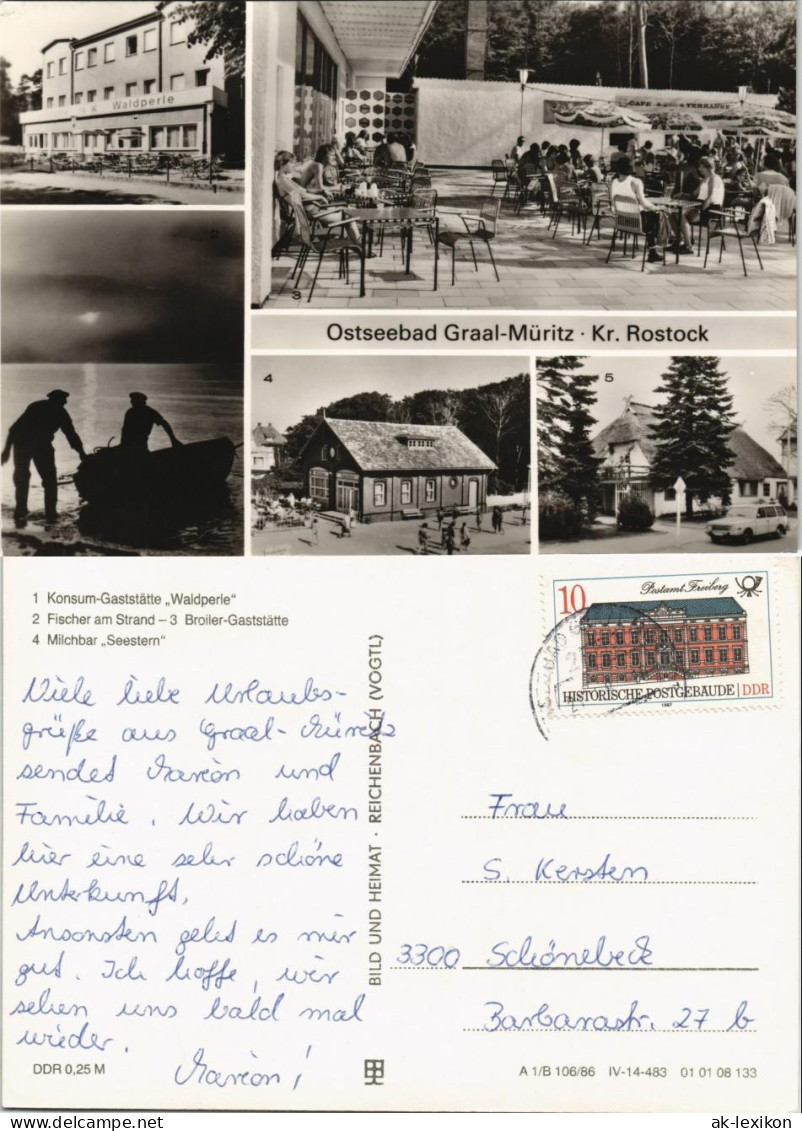 Graal-Müritz  Konsum-Gaststätte Waldperle, Fischer, Milchbar Seestern 1986 - Graal-Müritz