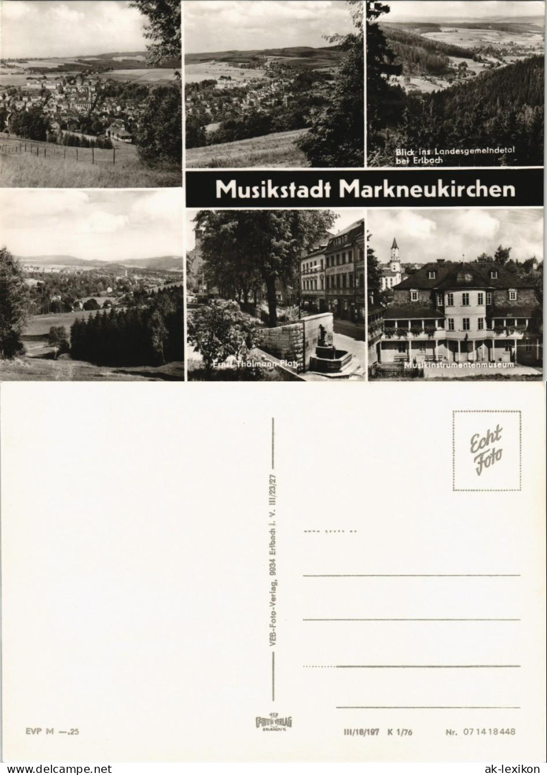 Ansichtskarte Markneukirchen DDR Mehrbild-AK Mit 6 Foto-Ansichten 1976 - Markneukirchen