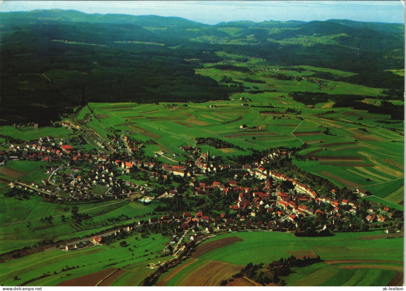 Bonndorf (Schwarzwald) Luftbild Schwarzwald Ort V. Flugzeug Aus 1970 - Bonndorf