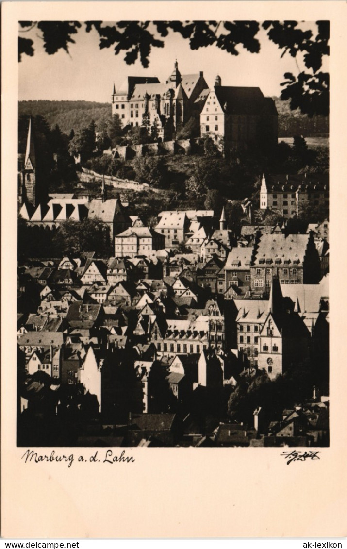 Ansichtskarte Marburg An Der Lahn Panorama-Ansicht Stadt Teilansicht 1940 - Marburg