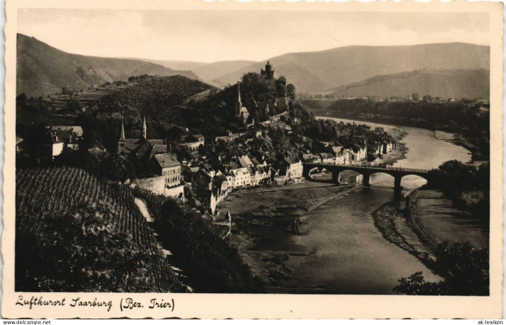 Ansichtskarte Saarburg/Trier Panorama Ansicht 1940 - Saarburg