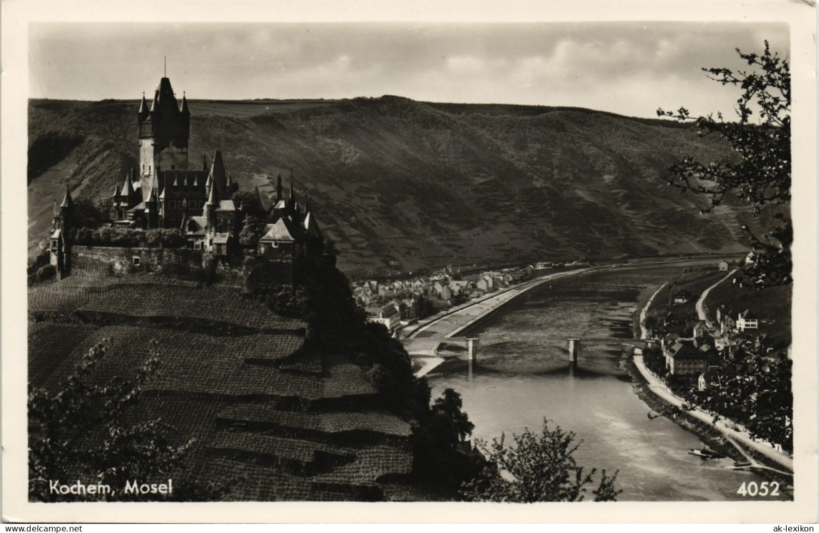 Cochem Kochem Panorama-Ansicht Blick Auf Burg & Fluss Mosel 1936 - Cochem