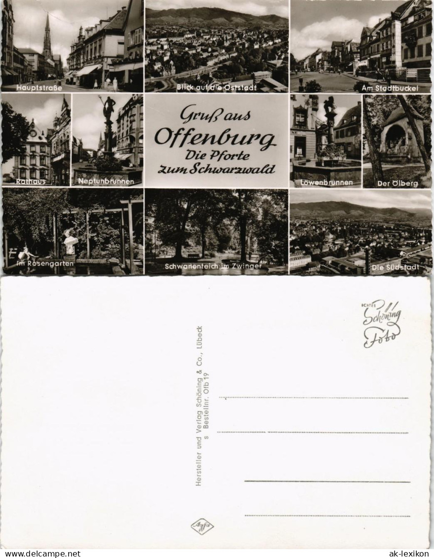 Ansichtskarte Offenburg Mehrbildkarte Der Pforte Zum Schwarzwald 1960 - Offenburg