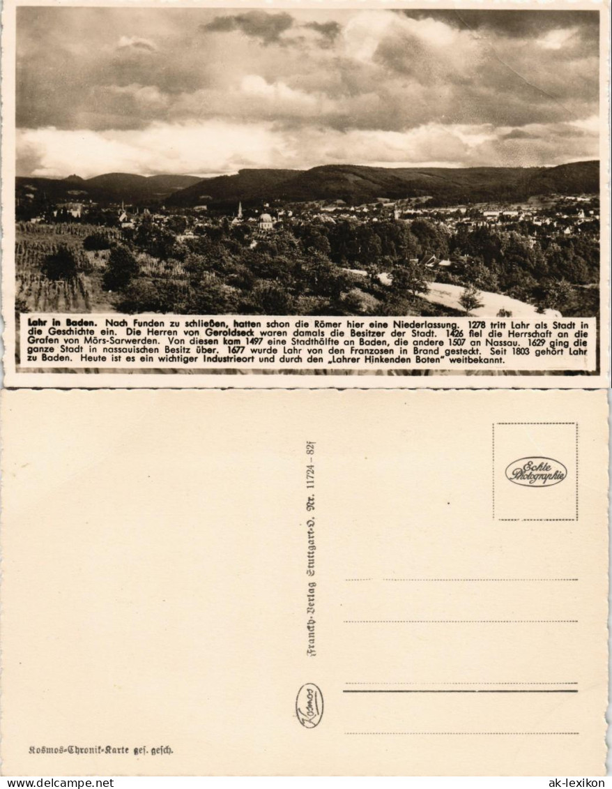 Lahr (Schwarzwald) Panorama Ort In Baden Mit Orts-Beschreibung 1940 - Lahr